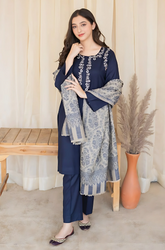 Asling - Winter 3Pcsdhanak Embroidered Suit - SB0015